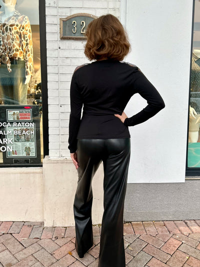 Luxe Flare Faux Leather Pants