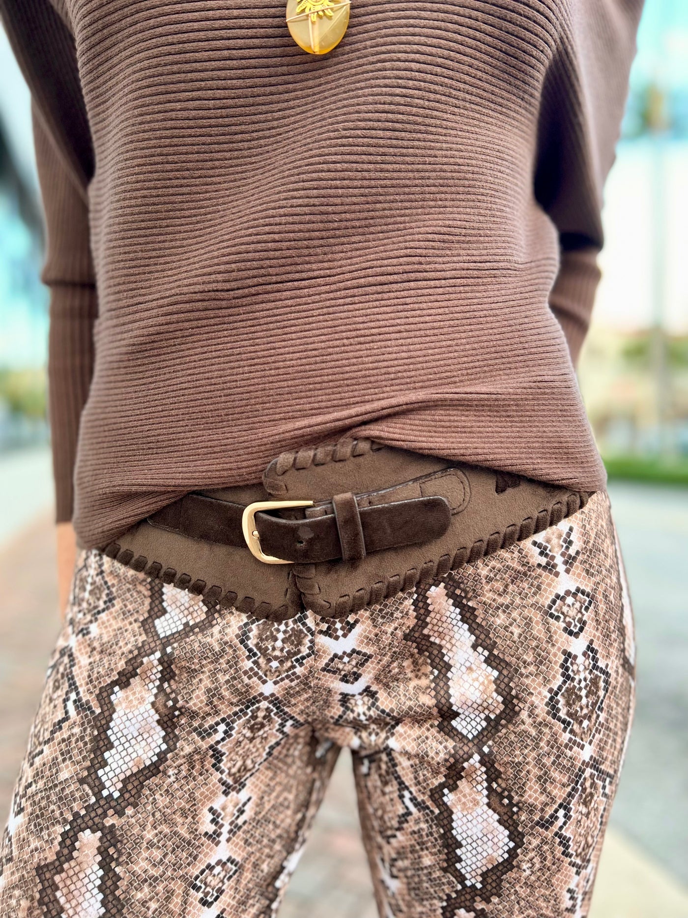 Millie Microsuede Stretch Belt