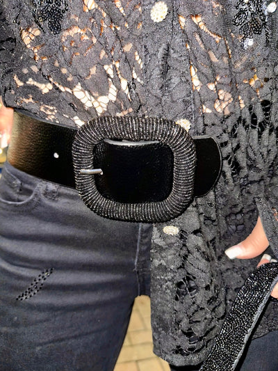 Monaco Metallic Stretch Buckle Belt