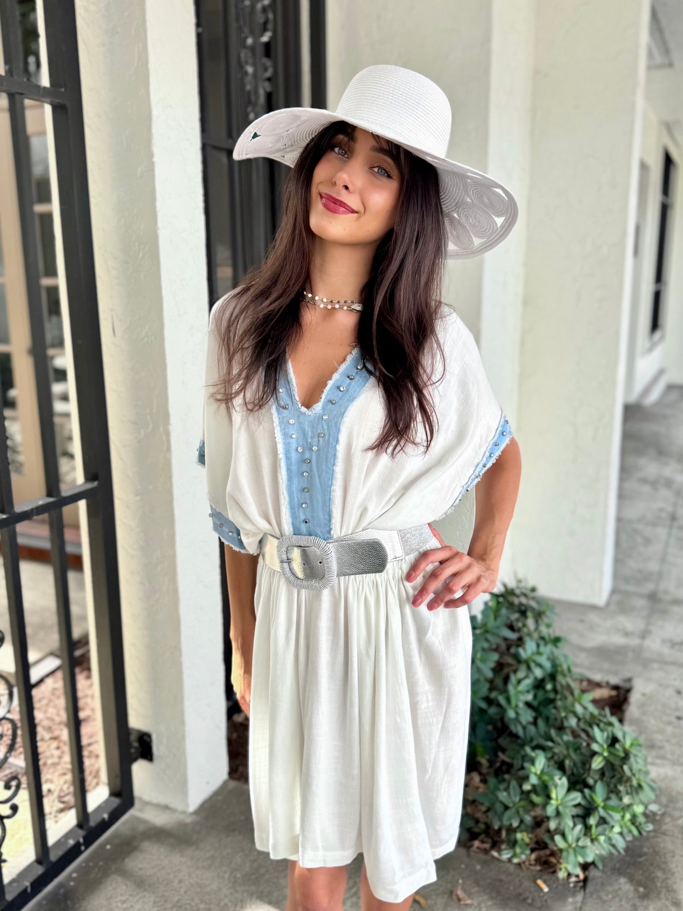 Monaco Metallic Stretch Buckle Belt