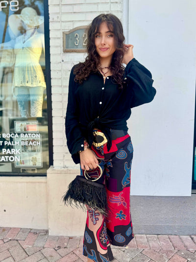 Nomad Soul Embroidered Wide Leg Pants