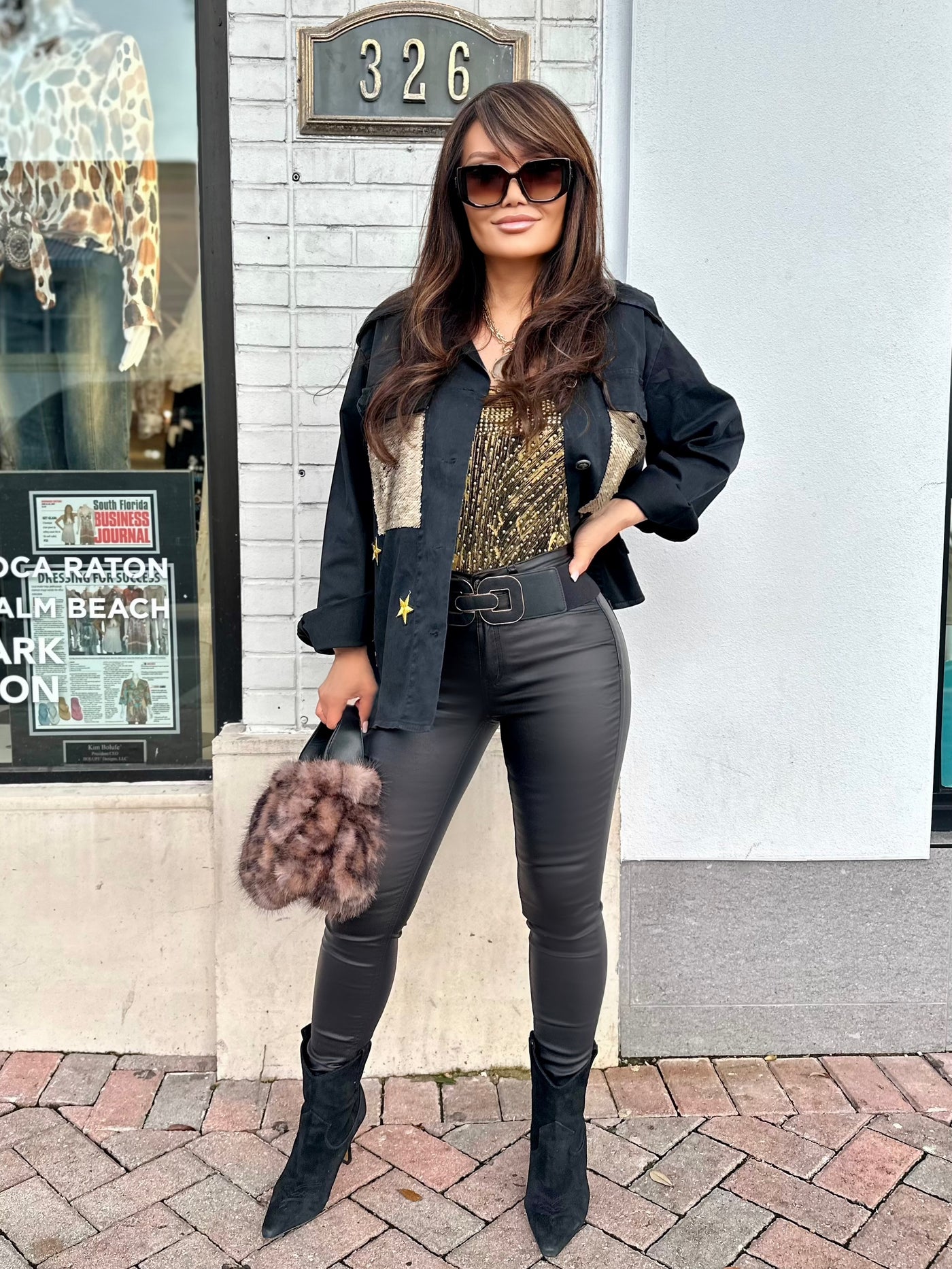 Oriana Metallic Gold Tank Top