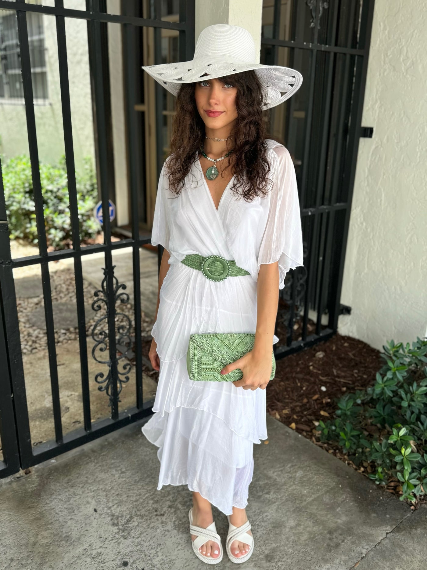 Paige Pearl Buckle Belt