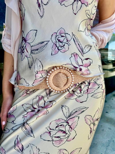 Paige Pearl Buckle Belt