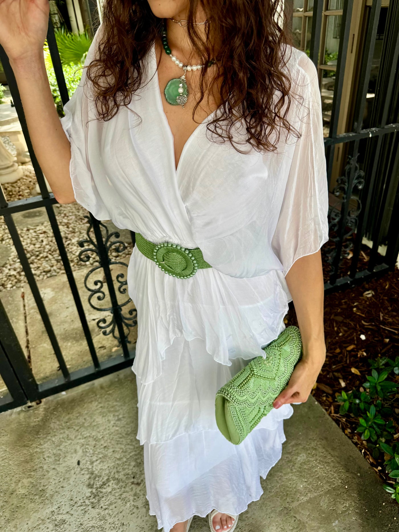 Paige Pearl Buckle Belt