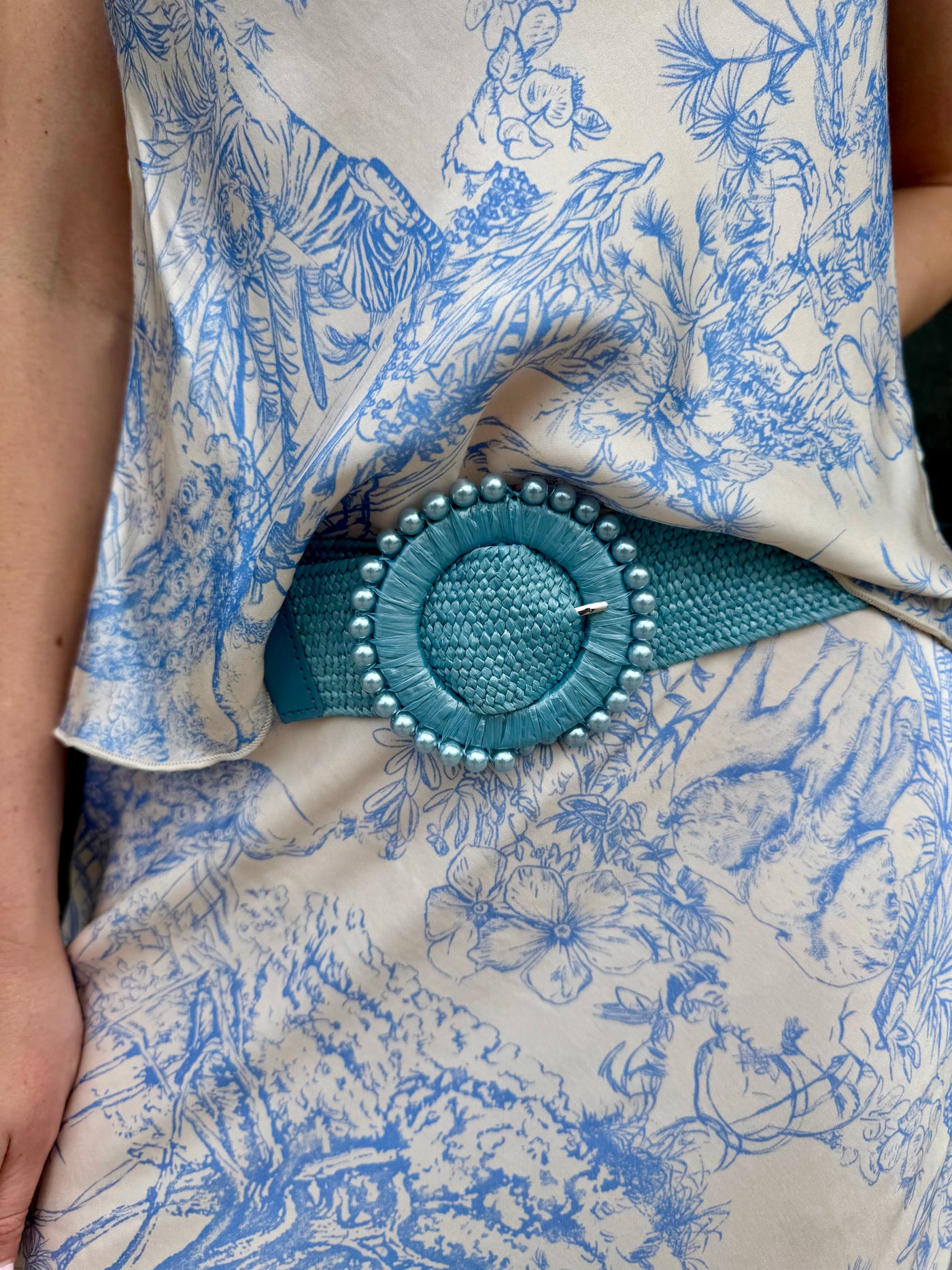 Paige Pearl Buckle Belt