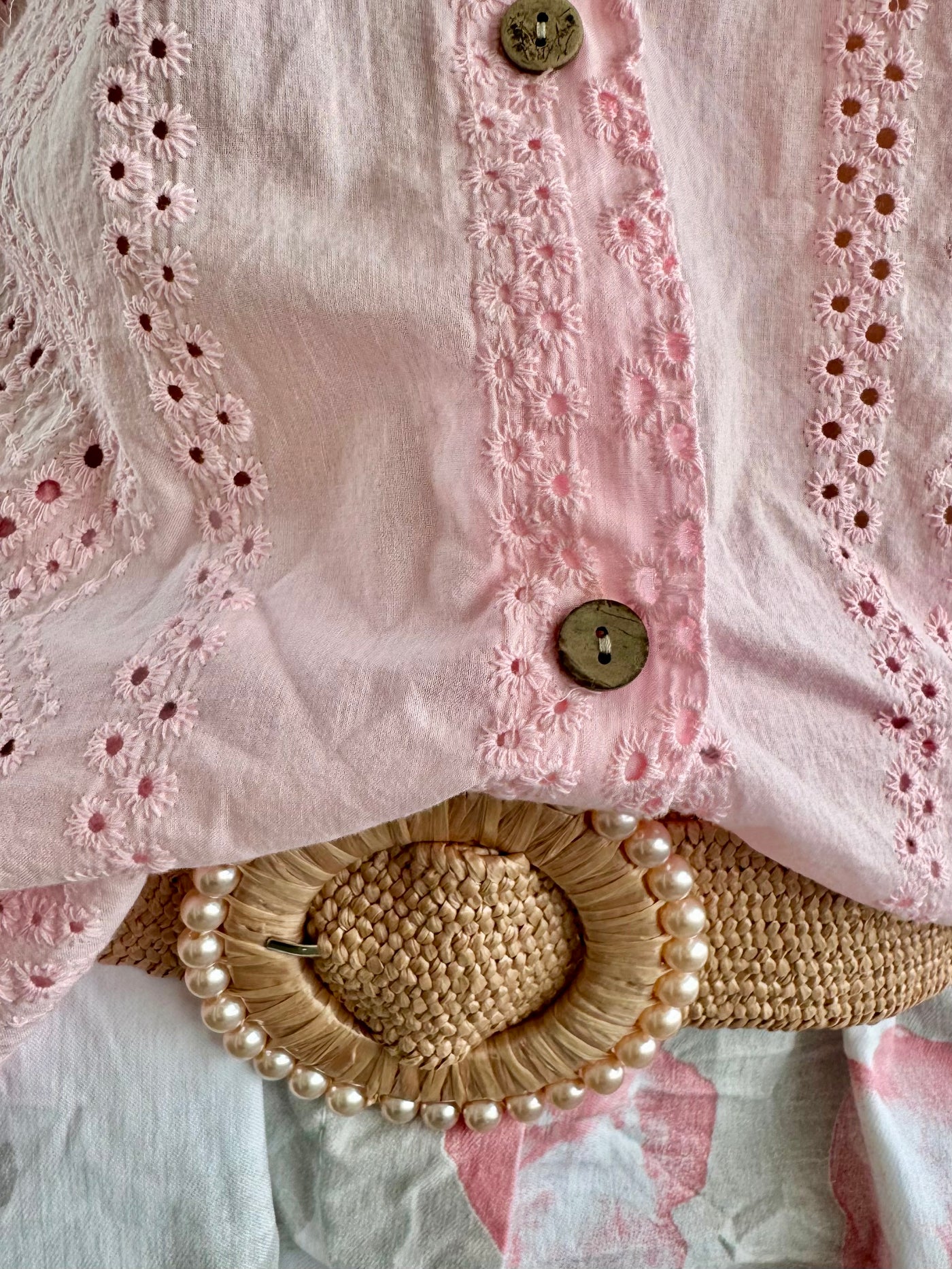 Paige Pearl Buckle Belt