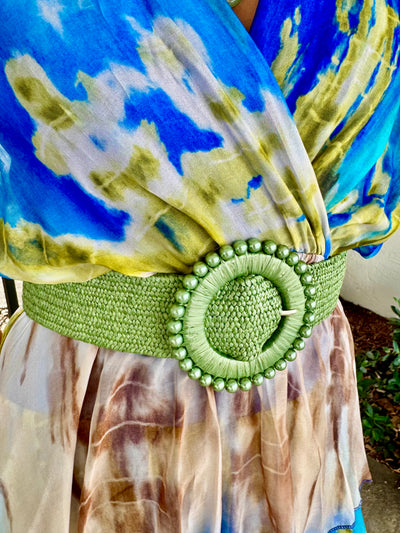 Paige Pearl Buckle Belt