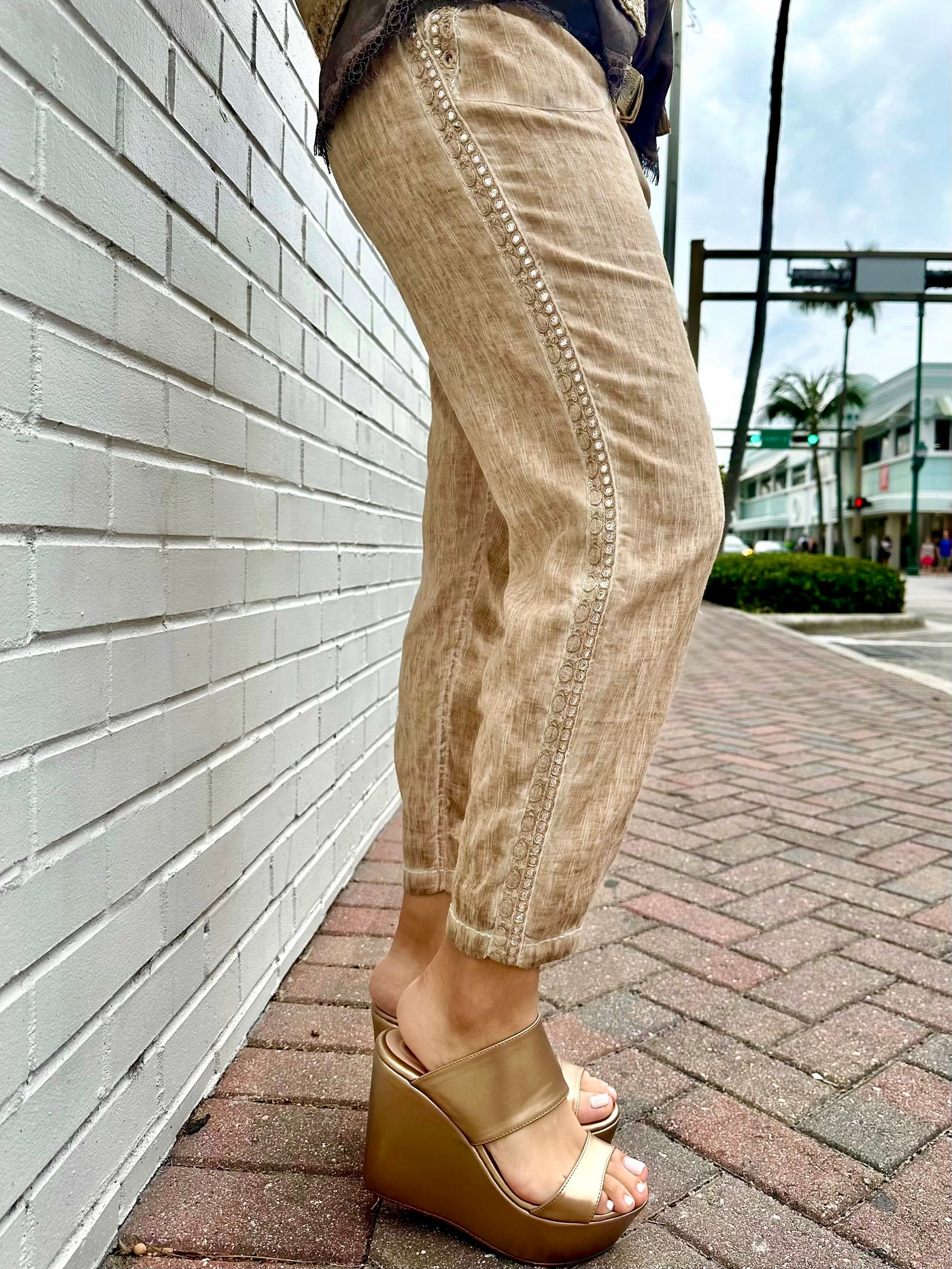 Palermo Linen-Feel Pants