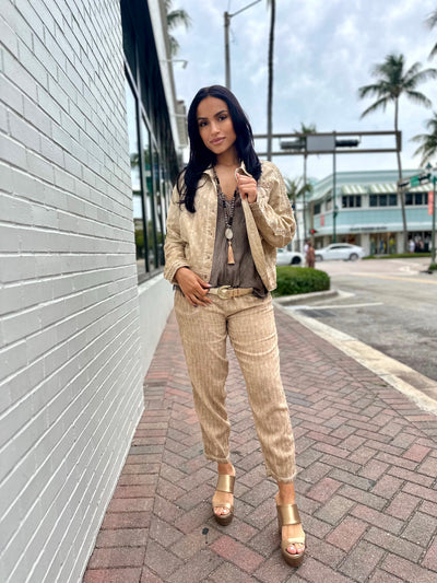 Palermo Linen-Feel Pants