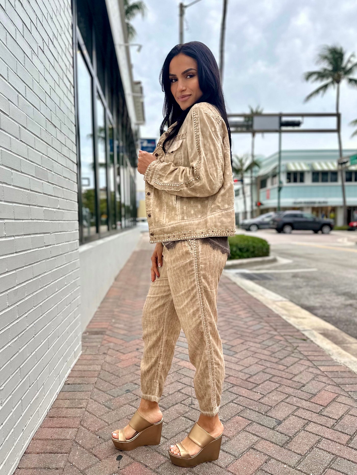 Palermo Linen-Feel Pants