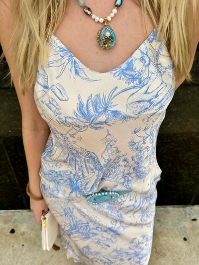 Palm Beach Toile Slip Cami and Skirt Set