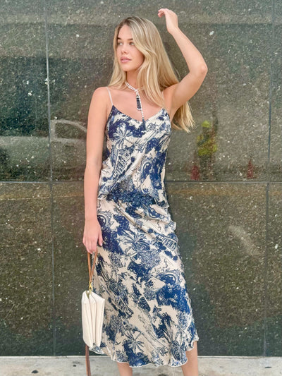 Palm Beach Toile Slip Cami and Skirt Set