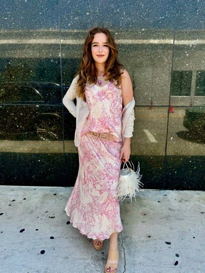 Palm Beach Toile Slip Cami and Skirt Set