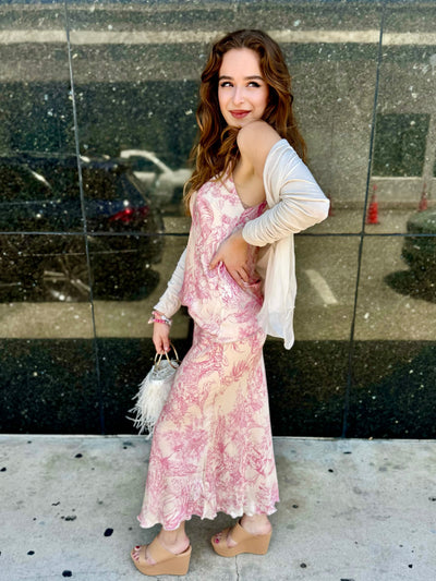 Palm Beach Toile Slip Cami and Skirt Set