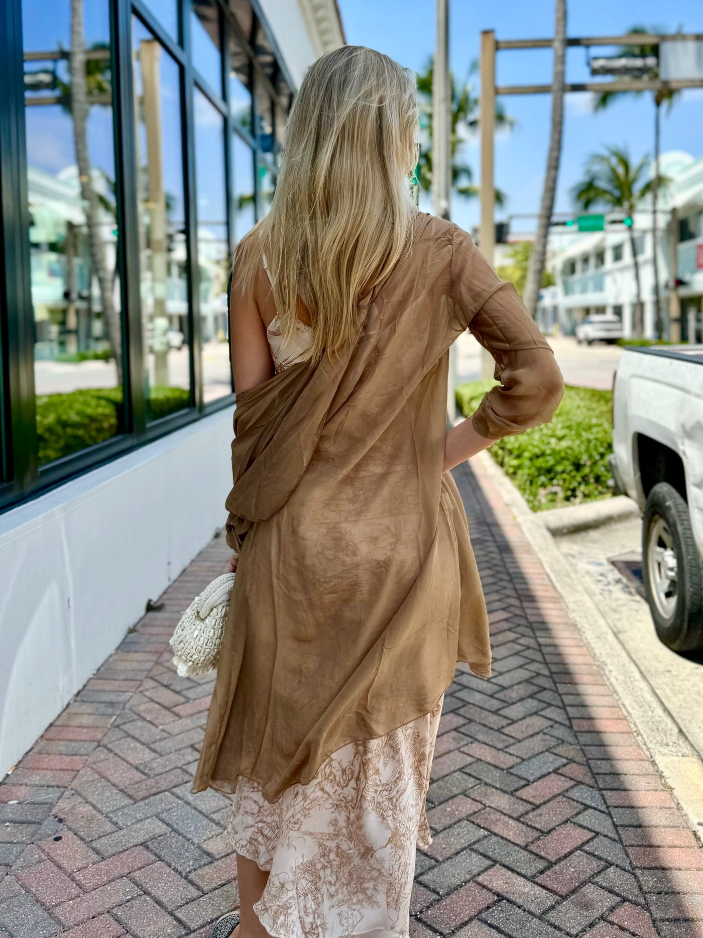 Palm Beach Toile Slip Cami and Skirt Set