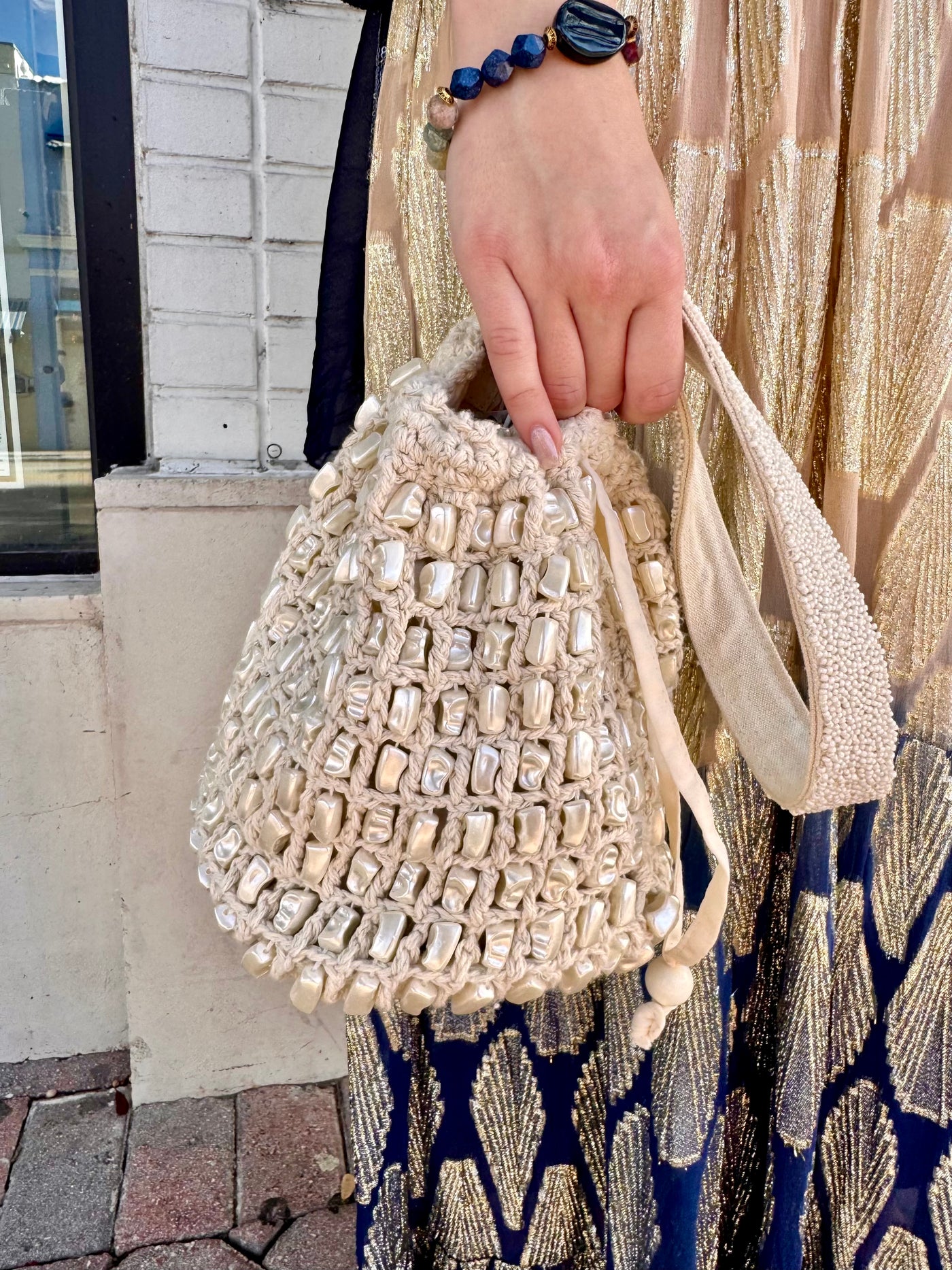 Pearl Ocean Whisper Bucket Bag