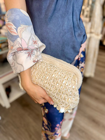 Pearl Ocean Whisper Clutch Bag