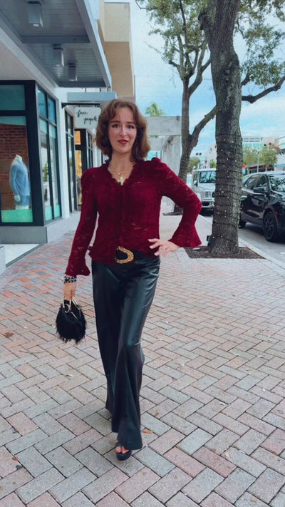 Luxe Flare Faux Leather Pants