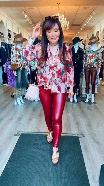 Blossom Reverie Embellished Button Down Top