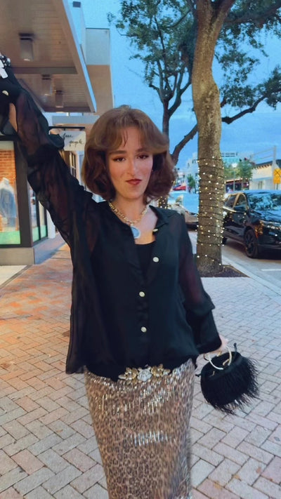 Celina Silk Button Down Top