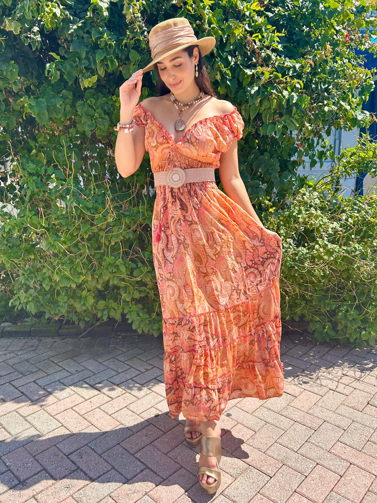 seraphina maxi dress Seraphina Paisley Maxi Dress Orange