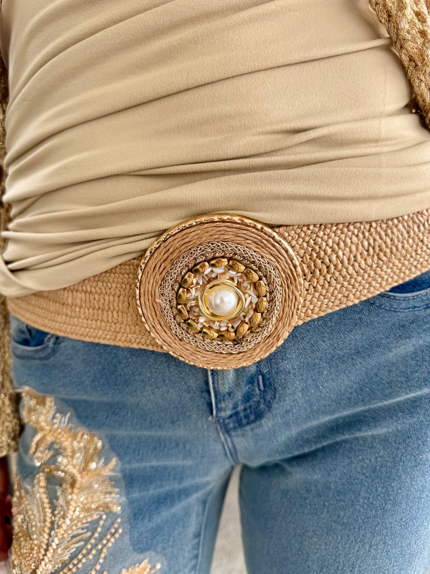 Serena Pearl Stretch Belt