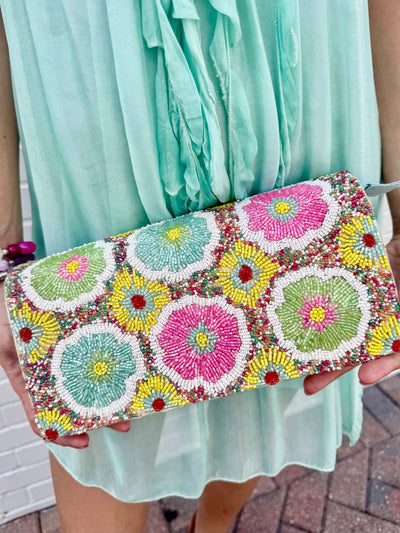 Spring Breeze Beaded Clutch