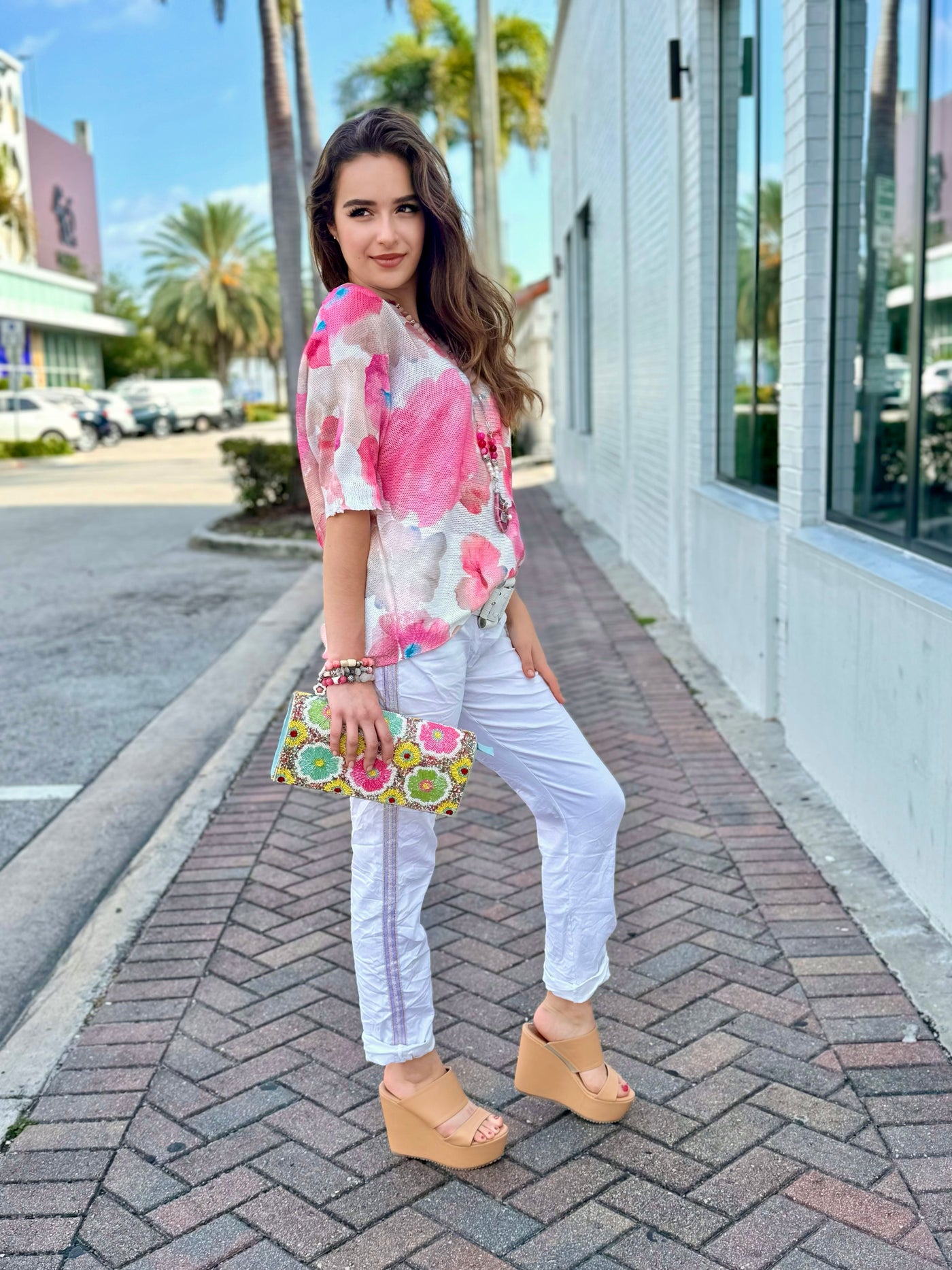 Spring Breeze Beaded Clutch