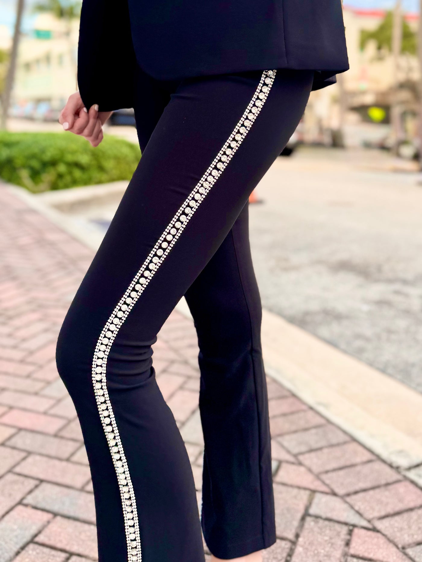 Starlight Edge Embellished Flare Pant