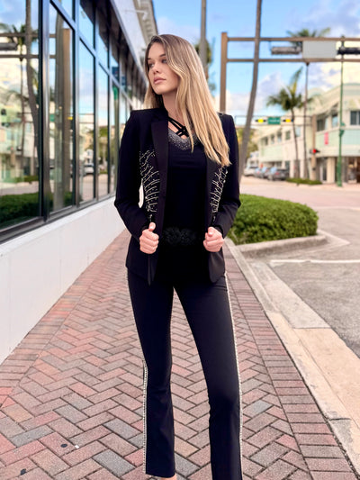 Starlit Glam Embellished Blazer