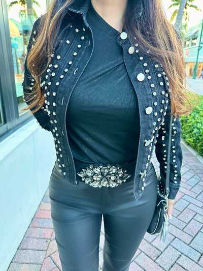 Starstruck Studded Denim Jacket