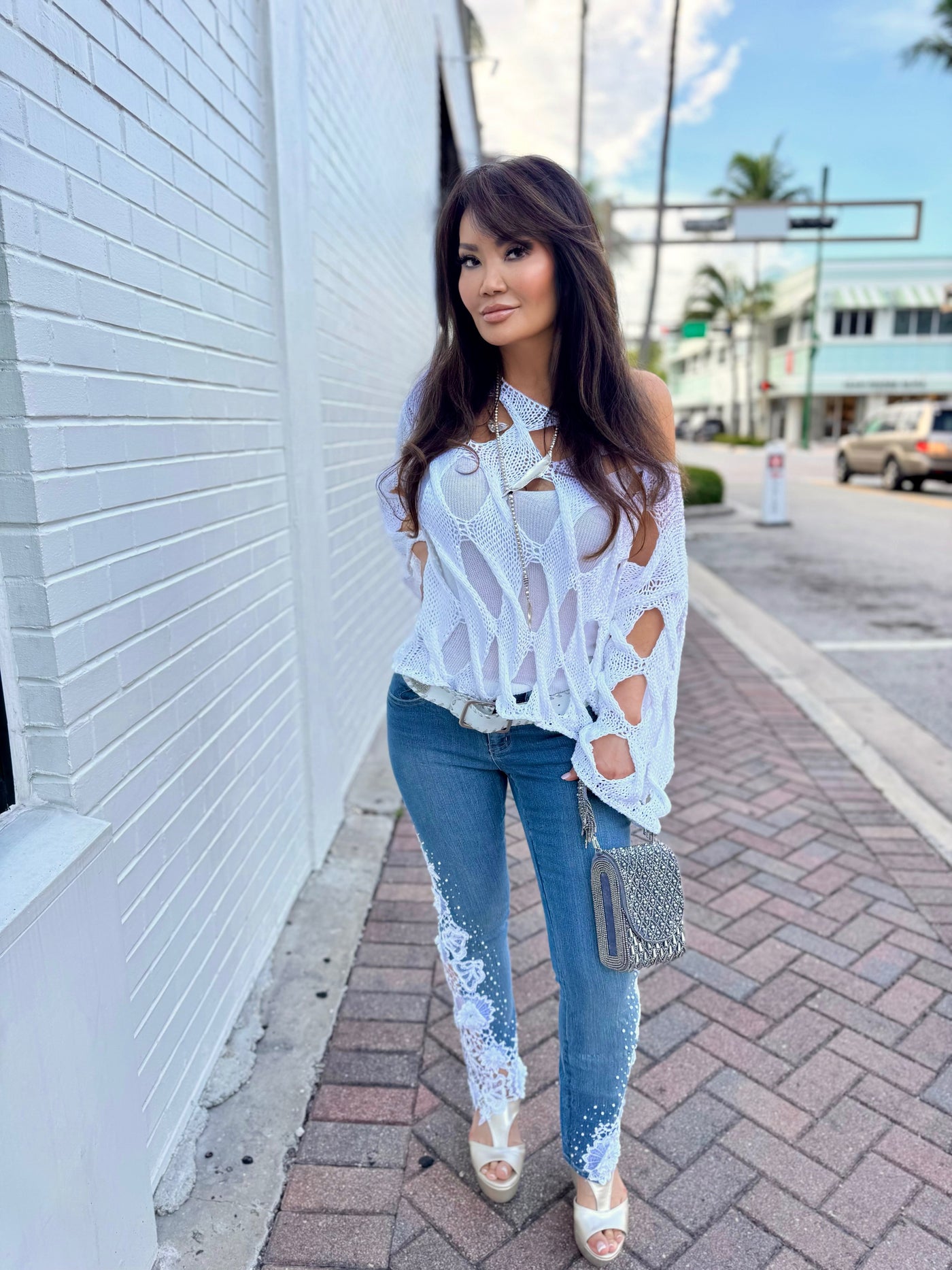 Summer Sunshine Embroidered Jeans