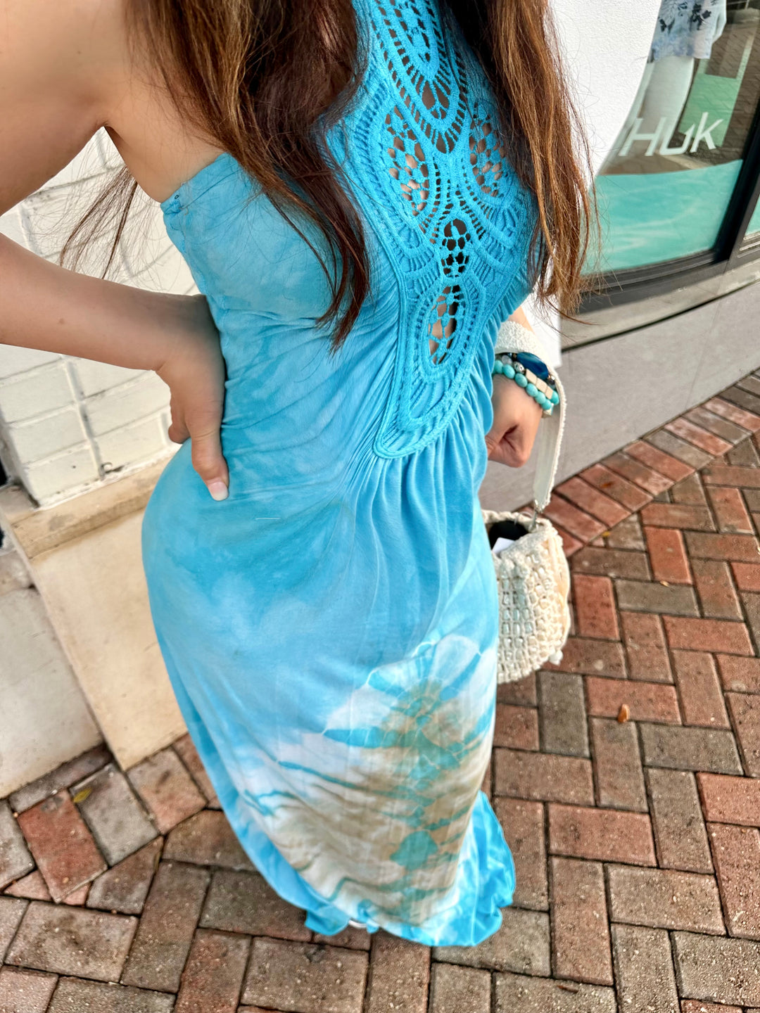 white christmas dresses Dripping in Gold Mesh Crochet Dress