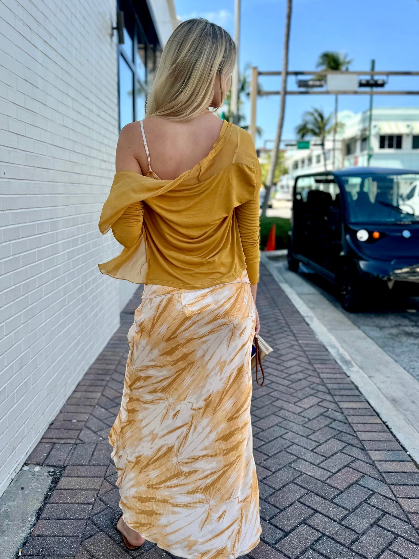 Tie Dye Swirl Slip Cami and Skirt Set