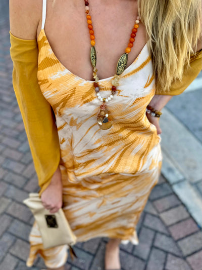 Tie Dye Swirl Slip Cami and Skirt Set