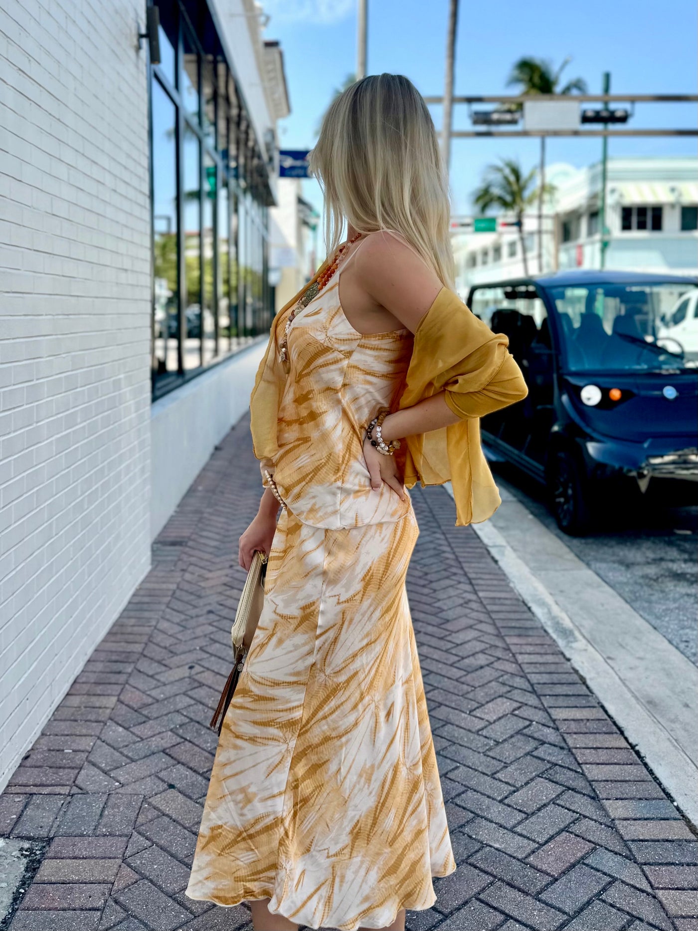 Tie Dye Swirl Slip Cami and Skirt Set