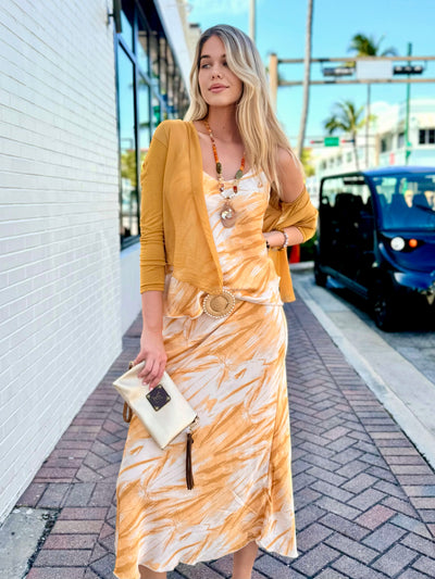 Tie Dye Swirl Slip Cami and Skirt Set