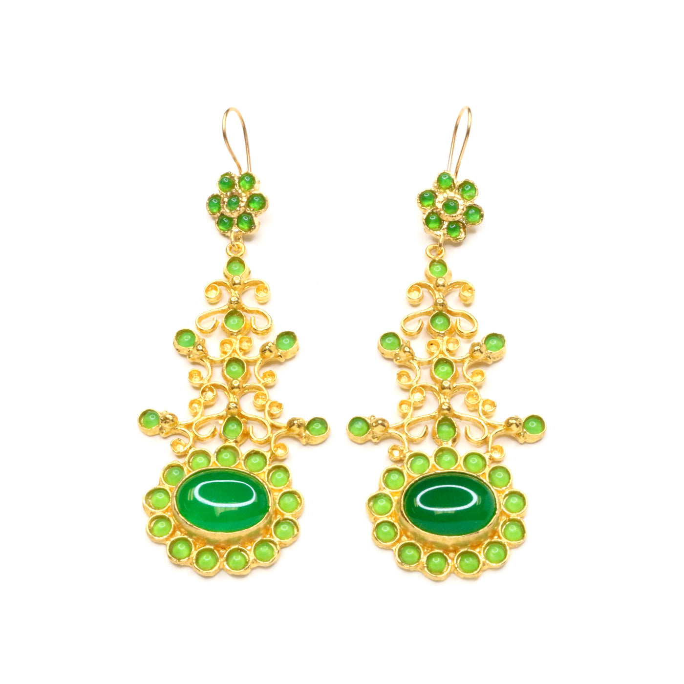 Verdant Bloom Statement Earrings
