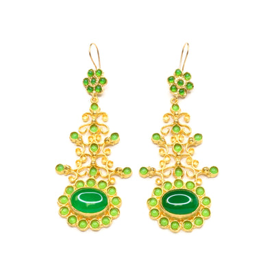 Verdant Bloom Statement Earrings