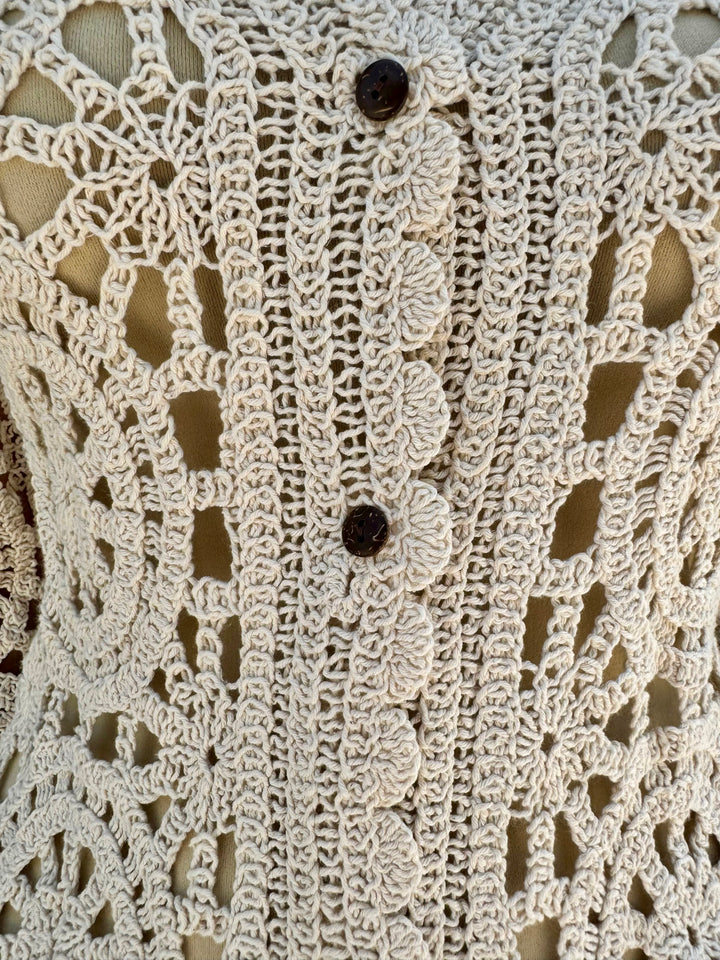 Wendy Woven Crochet Dress/Cardigan – Bolufe Boutique