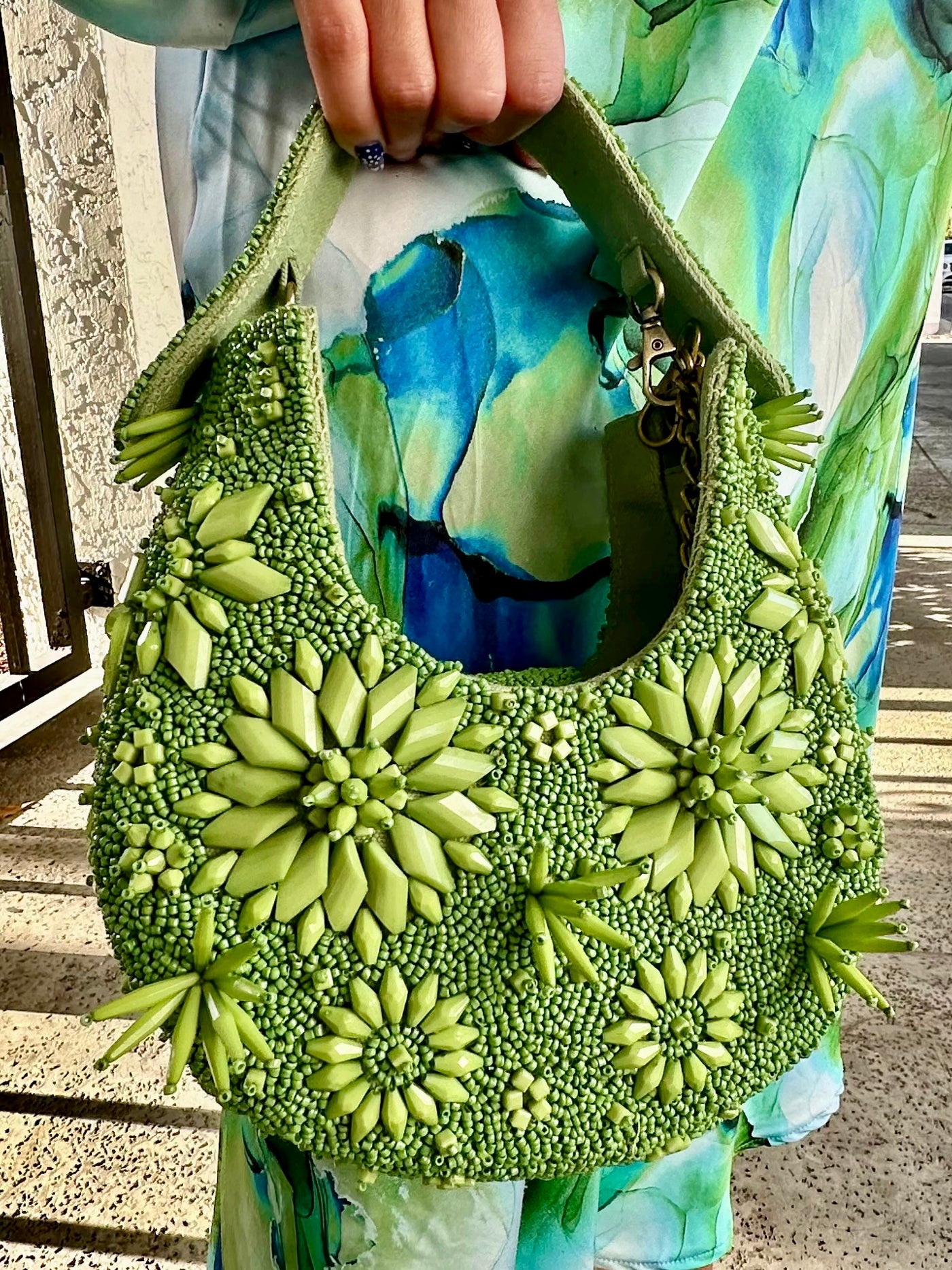 Wildflower Sage Mini Satchel Bag