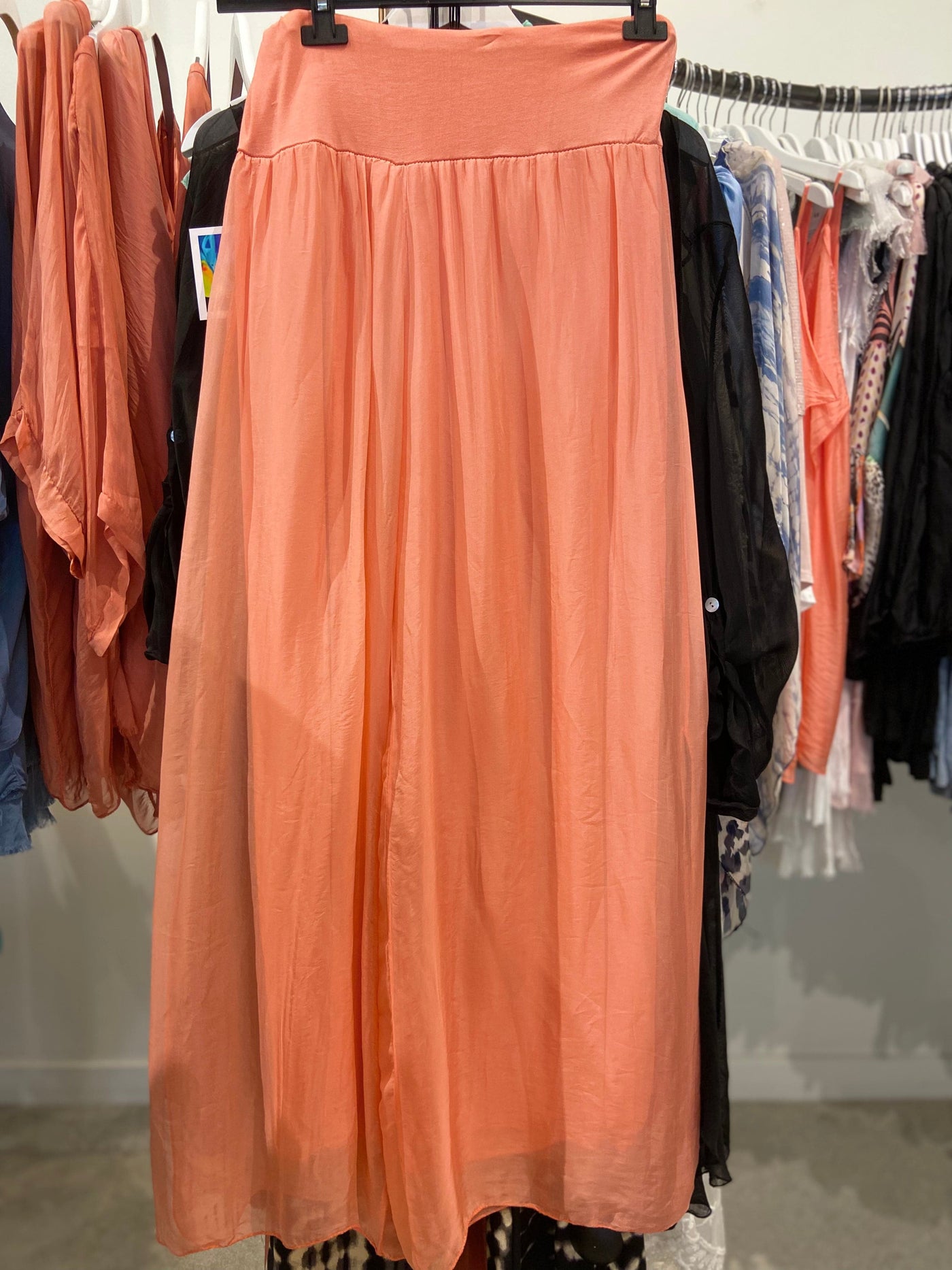 Silk Pant with Side Slit