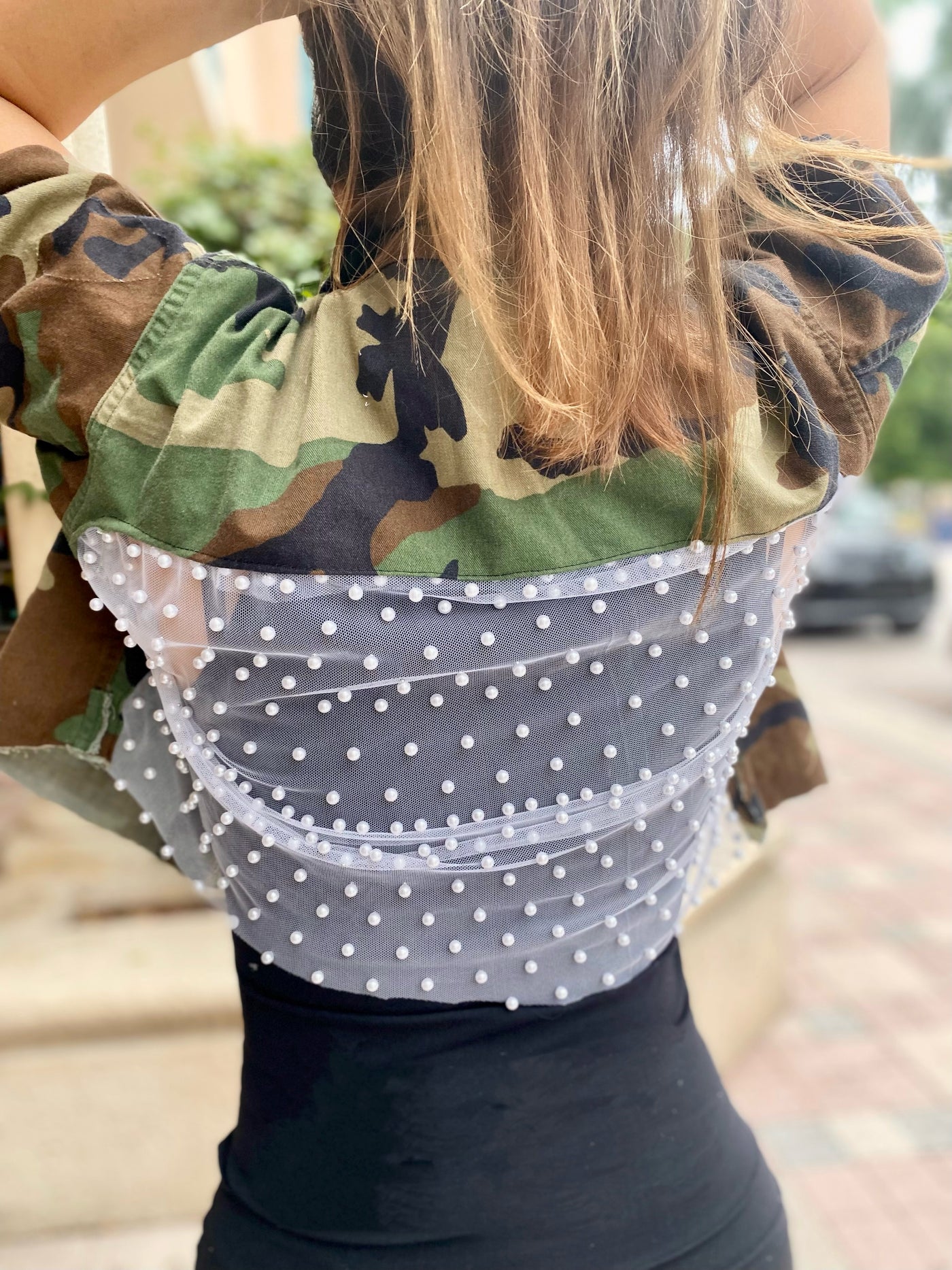 Camo Pearl Cropped Jacket